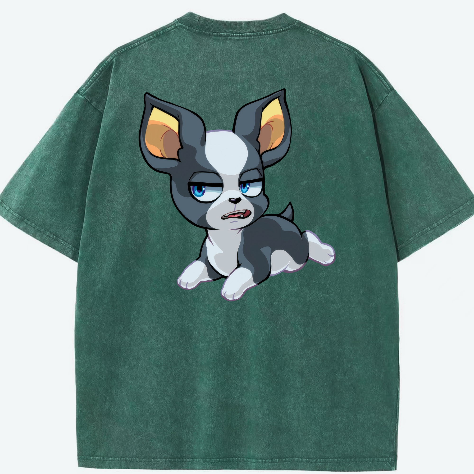 （画像用） ジョジョの奇妙な冒険 イギー JoJo's Bizarre Adventure Iggy 綿100% ヴィンテージ風 半袖Tシャツ（背面プリント）